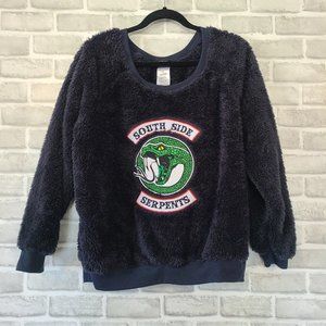 INTIMO Riverdale Womens' Southside Serpents Fleece Pajama Top Only Size Large